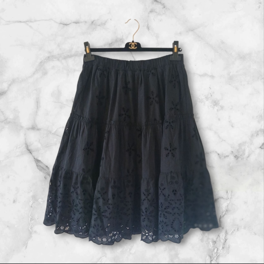 Lilly Pulitzer Boho Maxi- Midi Black Skirt
